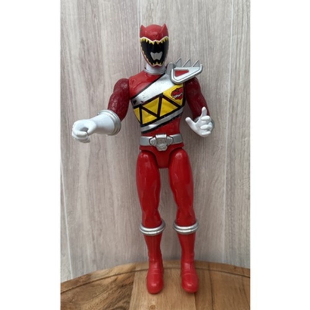 Bandai Power Rangers Dino Charge Red Ranger Figure 12 Inch Red Good T-Rex Suit